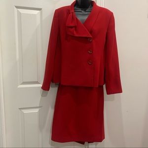 Collections by Le Suit -  Red Skirt Suit - Size 14